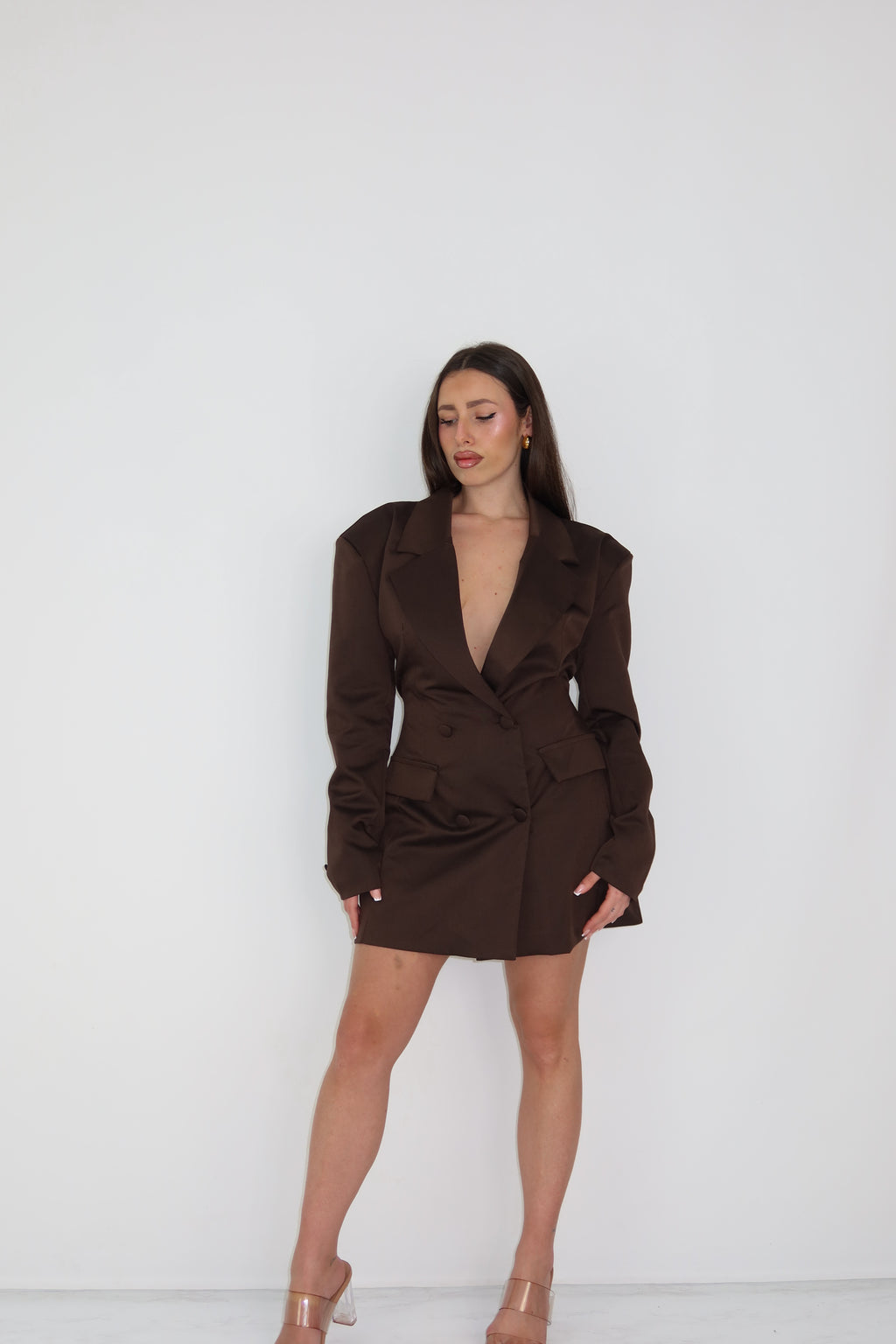 Vestido - Americana Magda Marrón