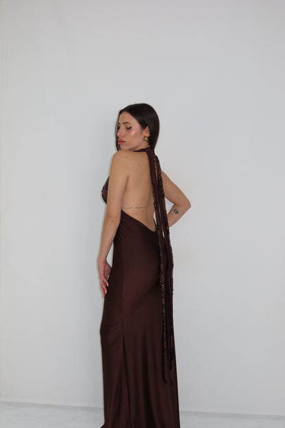 Vestido Promesa Marrón