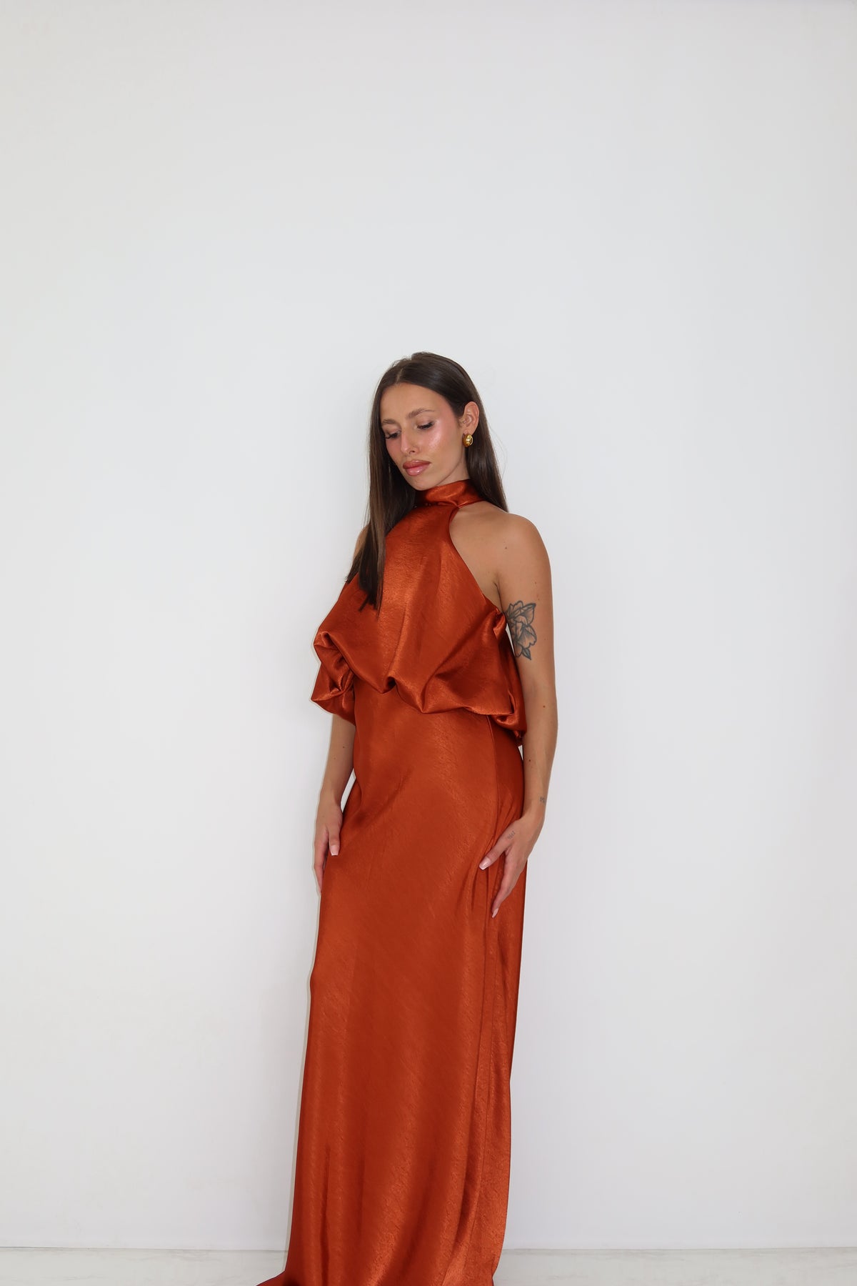 Vestido Galatea Teja