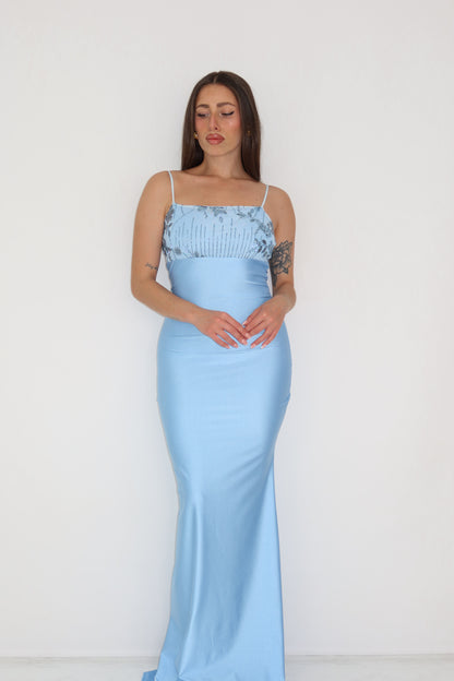 Vestido Tiana Azul Celeste