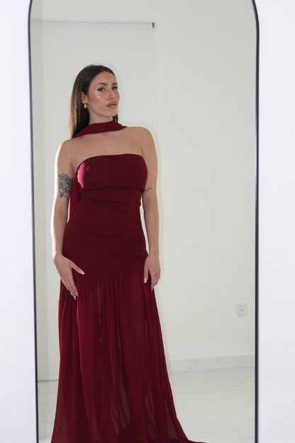 Vestido Chia Wine
