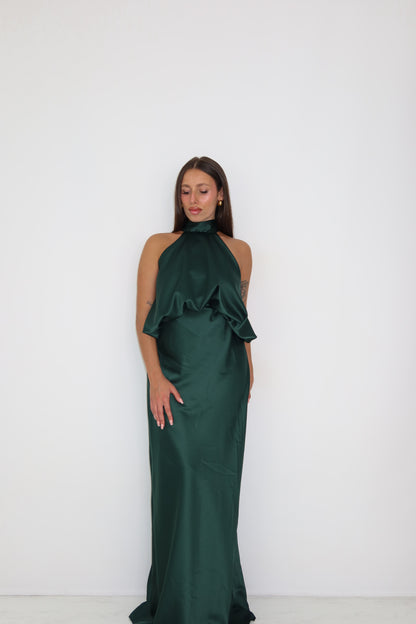 Vestido Galatea Verde Botella