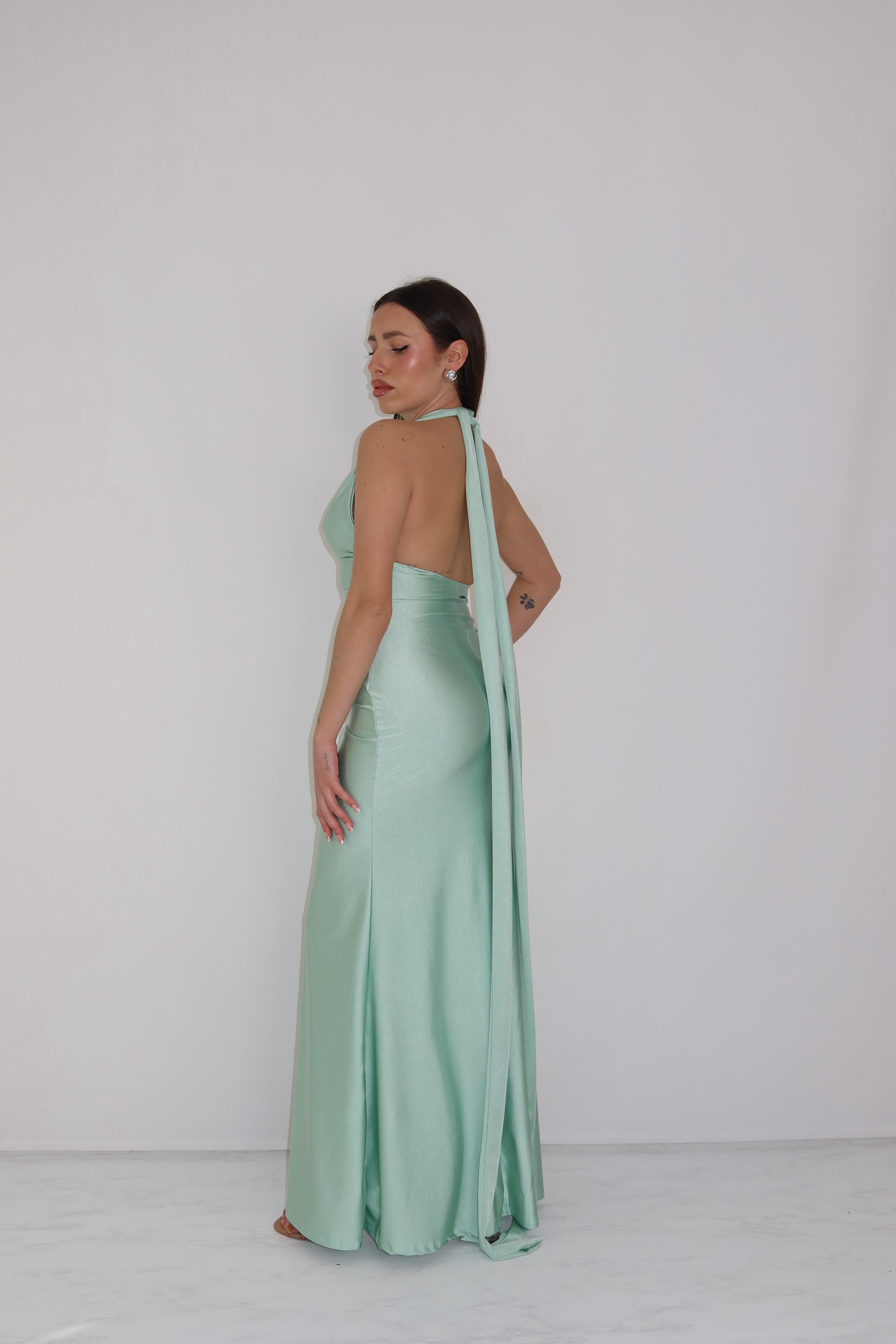 Vestido Jordania Verde Matcha