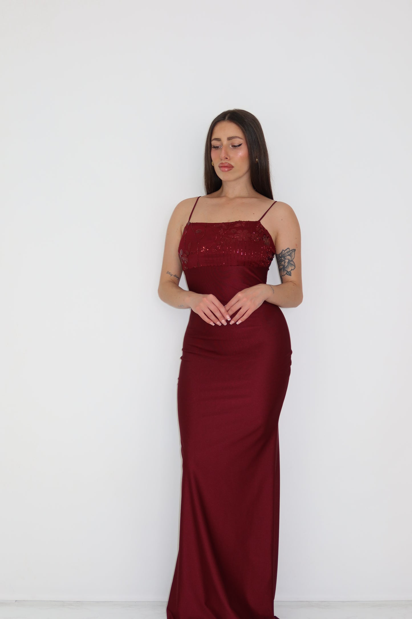 Vestido Tiana Granate
