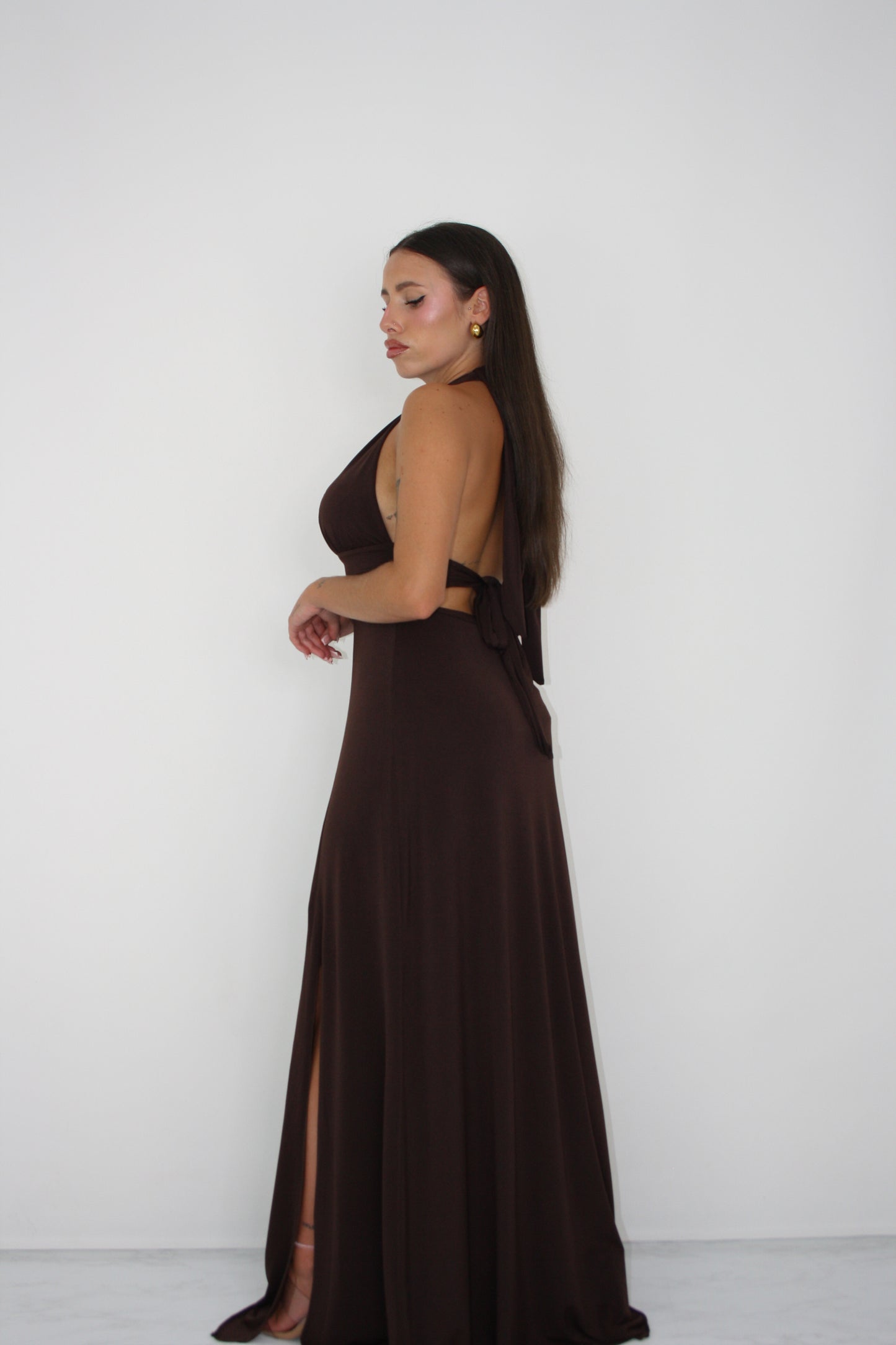 Vestido Zyan Marrón