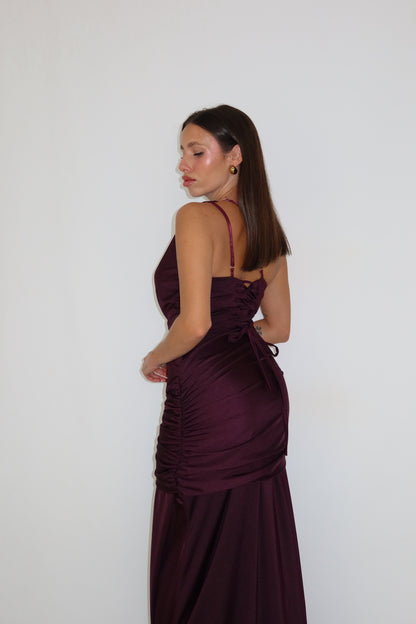 Vestido Zaina Berenjena