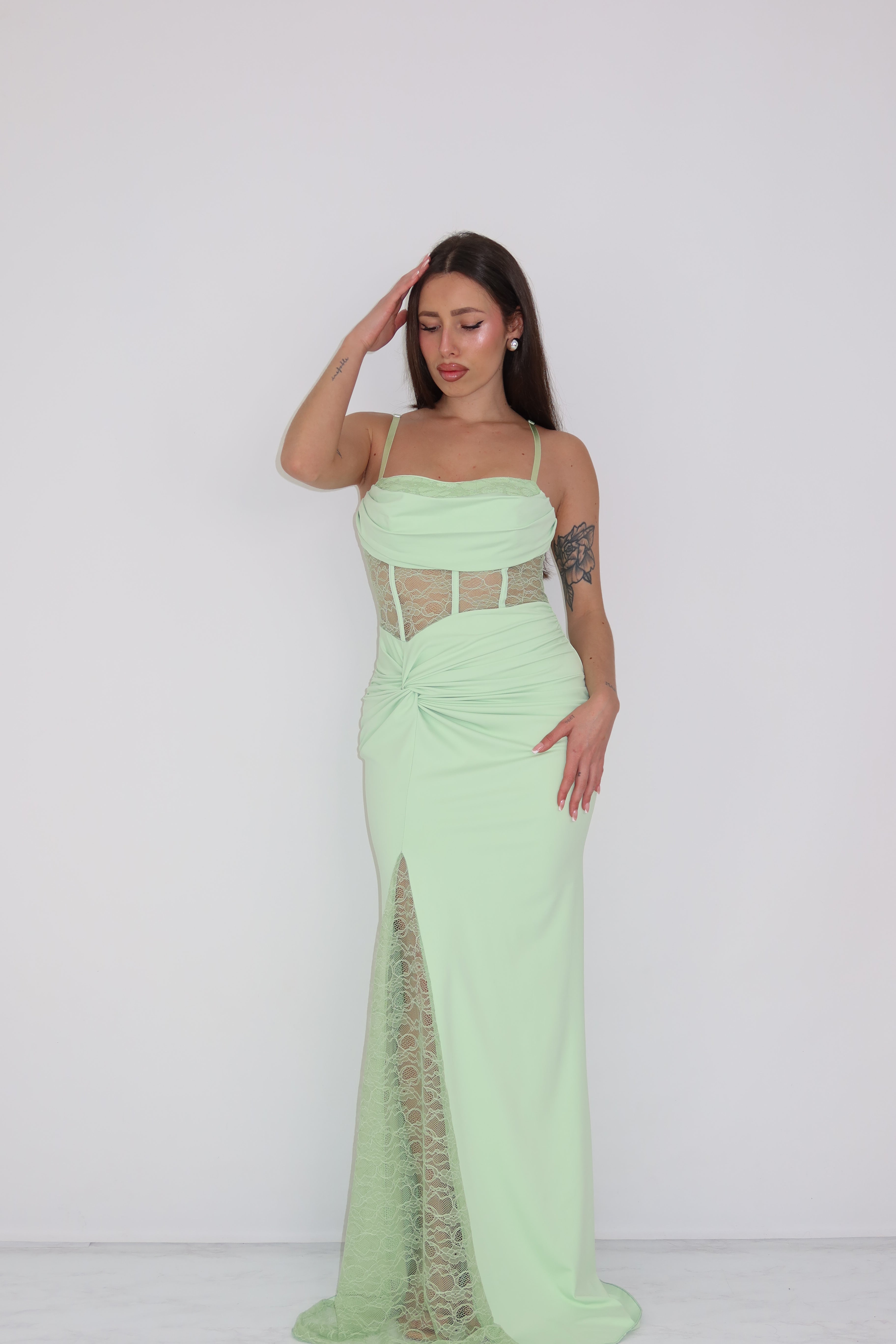 Vestido Ariza Verde Matcha