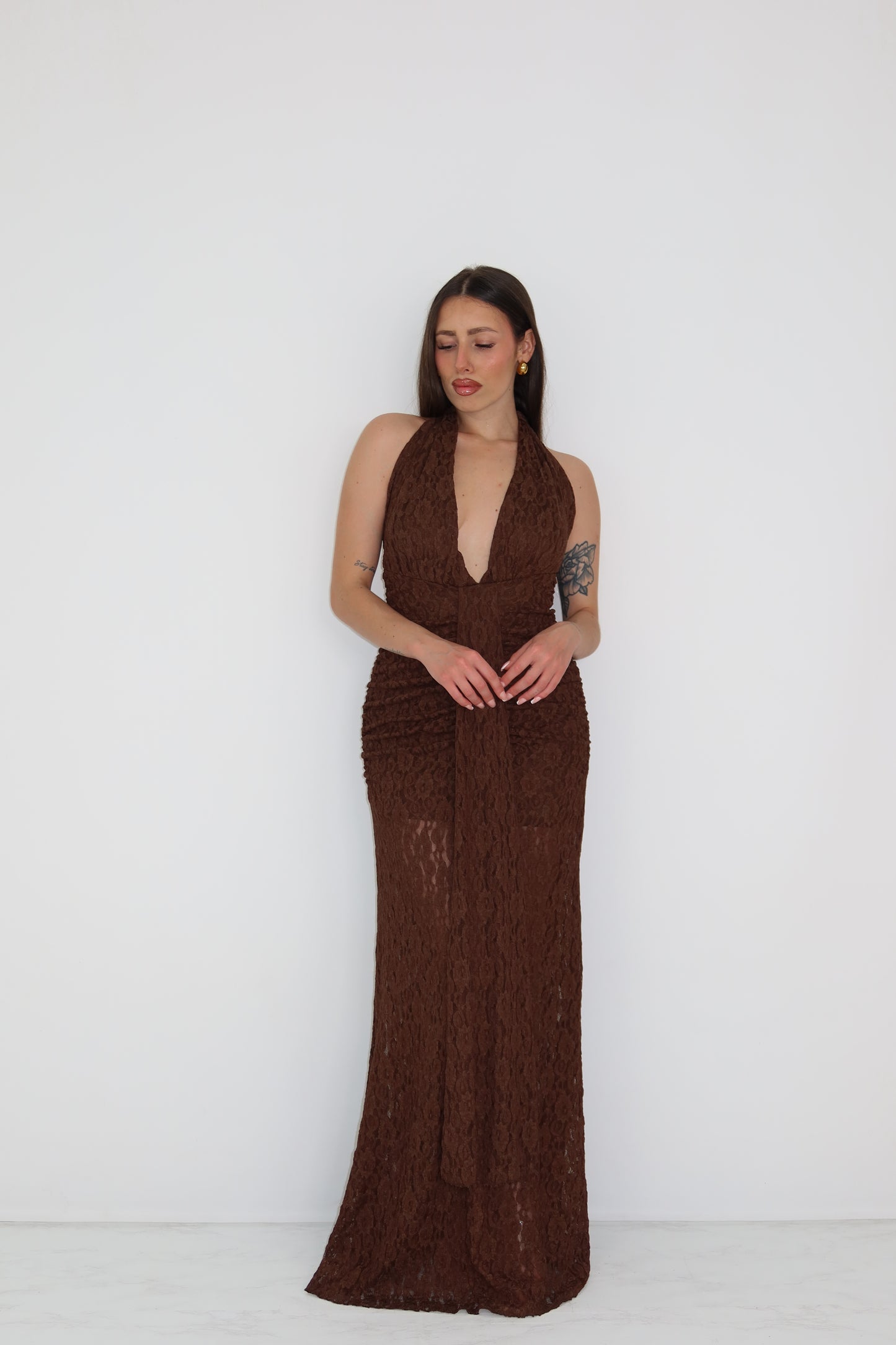 Vestido Zia Marrón