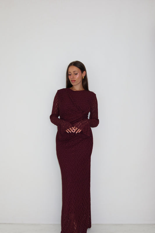 Vestido Bindi Berenjena