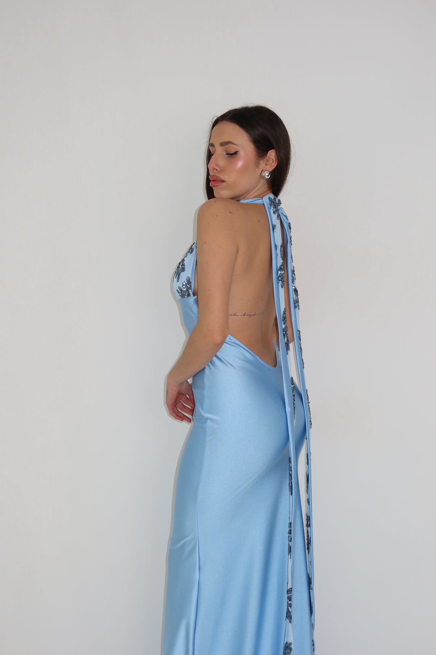 Vestido Promesa Azul Celeste