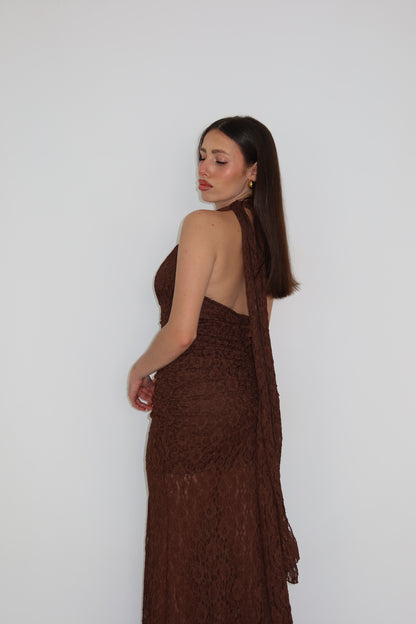Vestido Zia Marrón