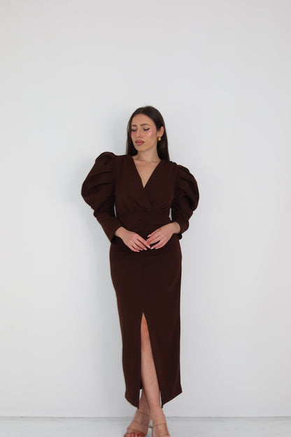 Vestido Martina Marrón