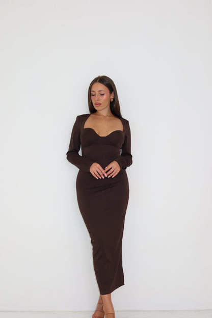 Vestido Velia Marrón