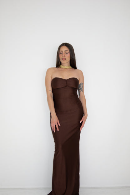 Vestido Agnes Marrón