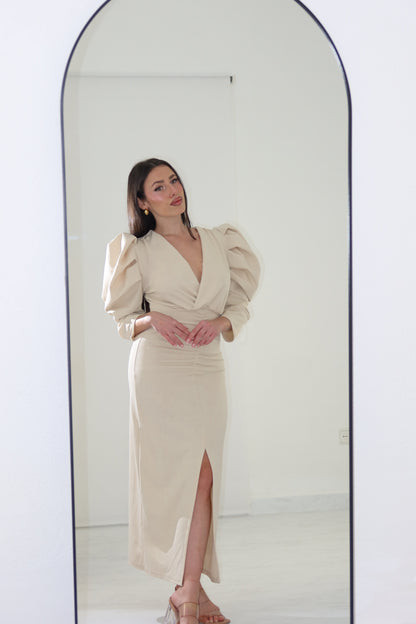 Vestido Martina Beige