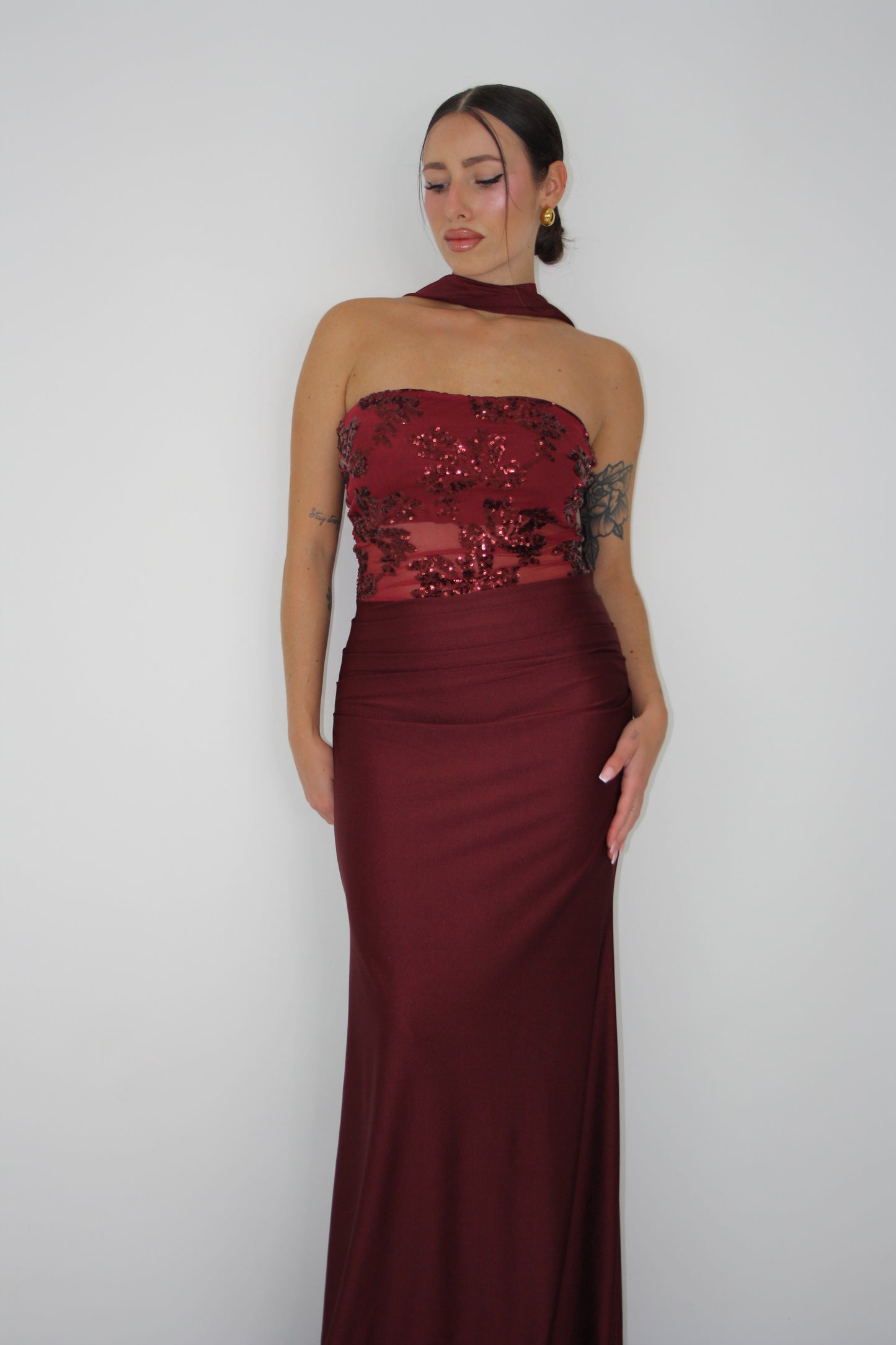 Vestido Nicolette Granate