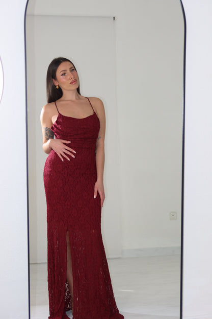 Vestido bordeaux de Delhi