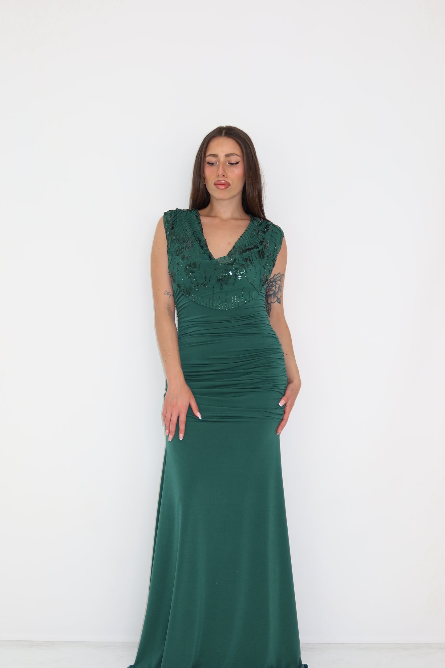 Vestido Iria Verde Botella