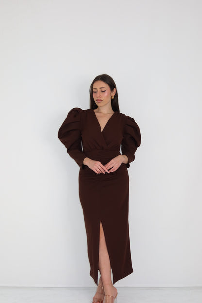 Vestido Martina Marrón