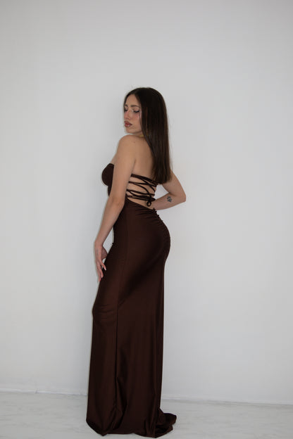 Vestido Agnes Marrón