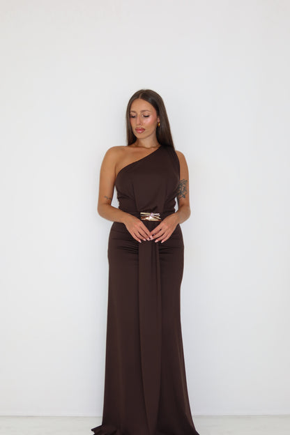 Vestido Alivia Marrón