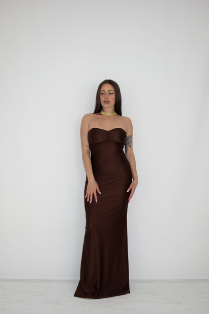 Vestido Agnes Marrón