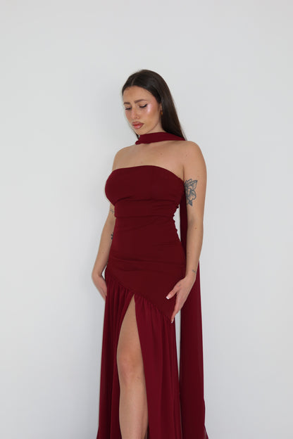 Vestido Chia Wine
