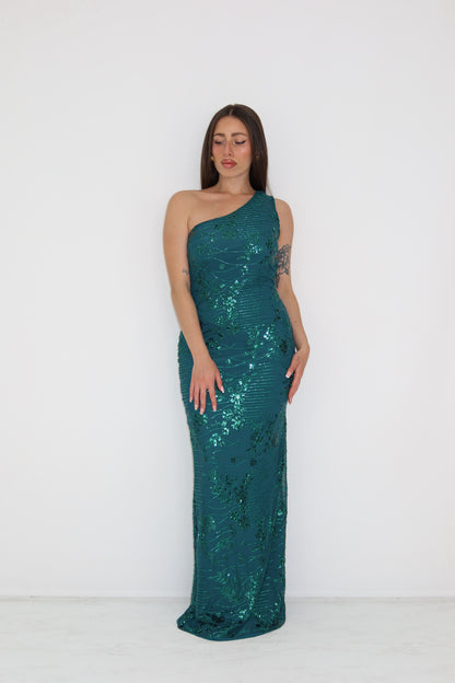 Vestido Aria Verde Botella