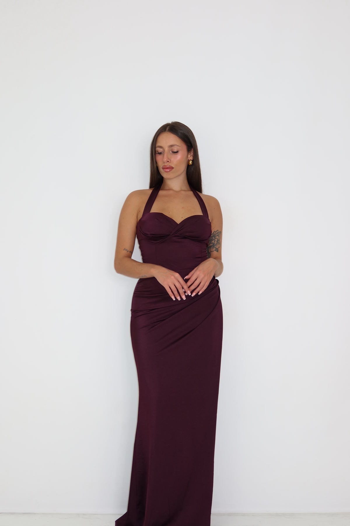 Vestido Miraal Berenjena