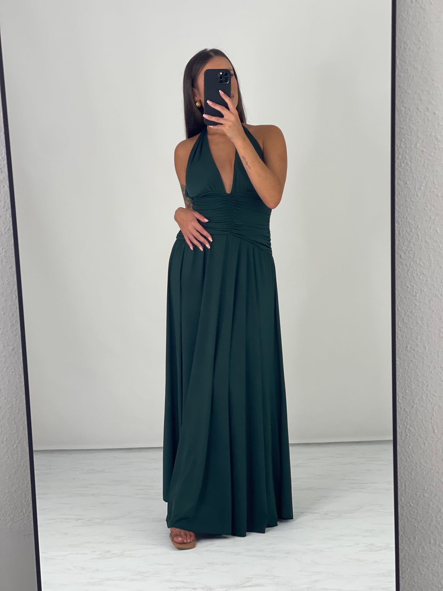 Vestido Opala Verde Garrafa