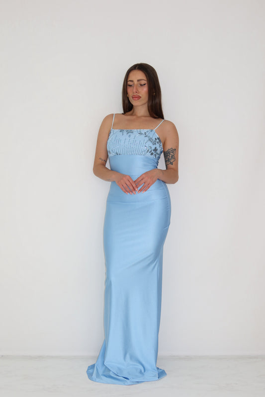 Vestido Tiana Azul Celeste