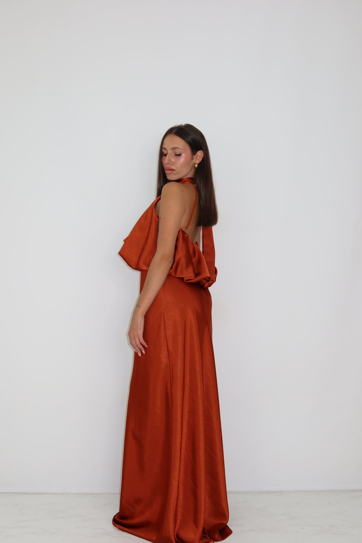 Vestido Galatea Teja
