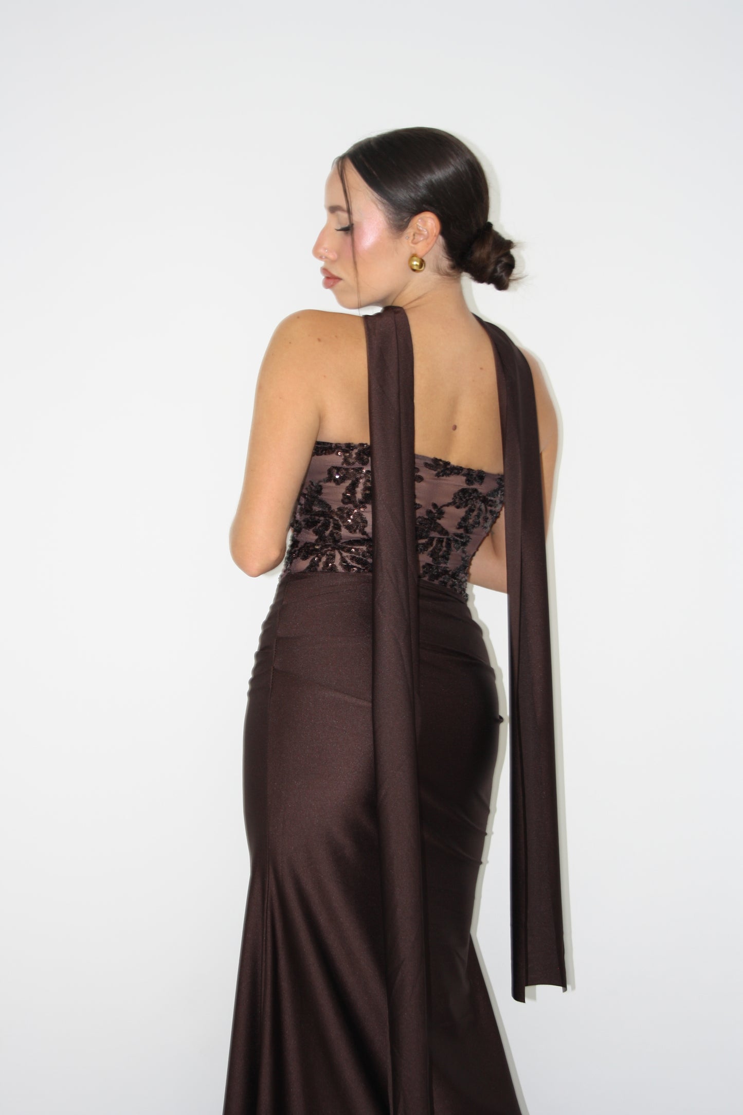 Vestido Nicolette Marrón