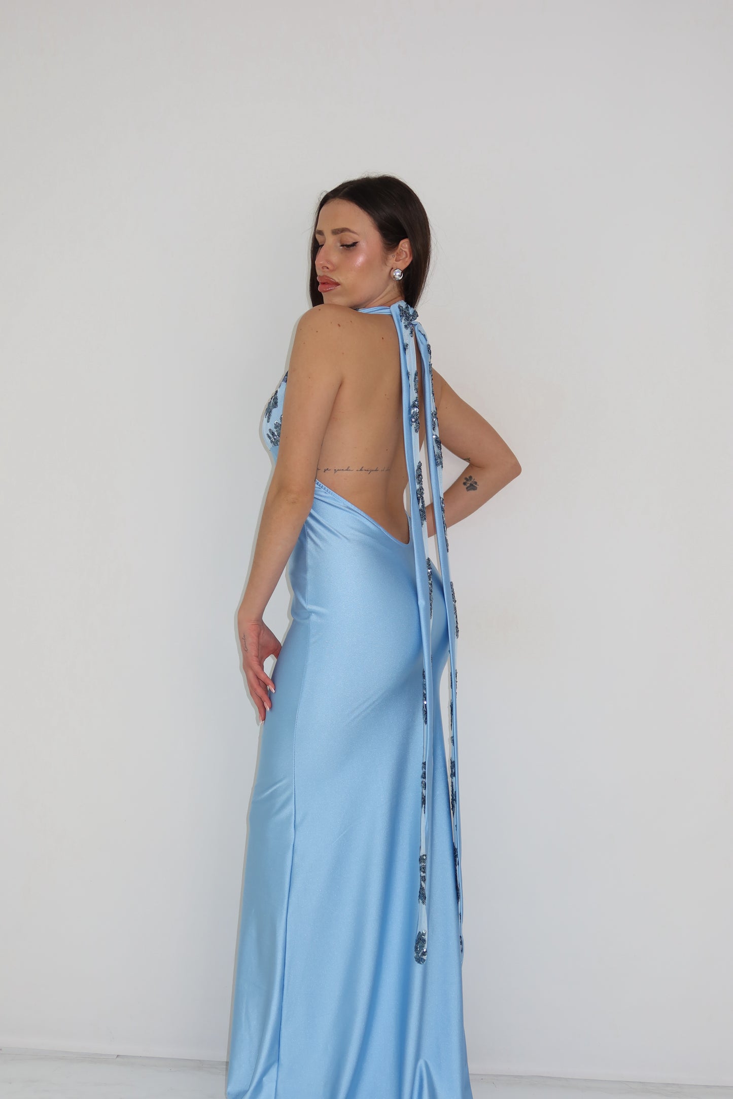Vestido Promesa Azul Celeste
