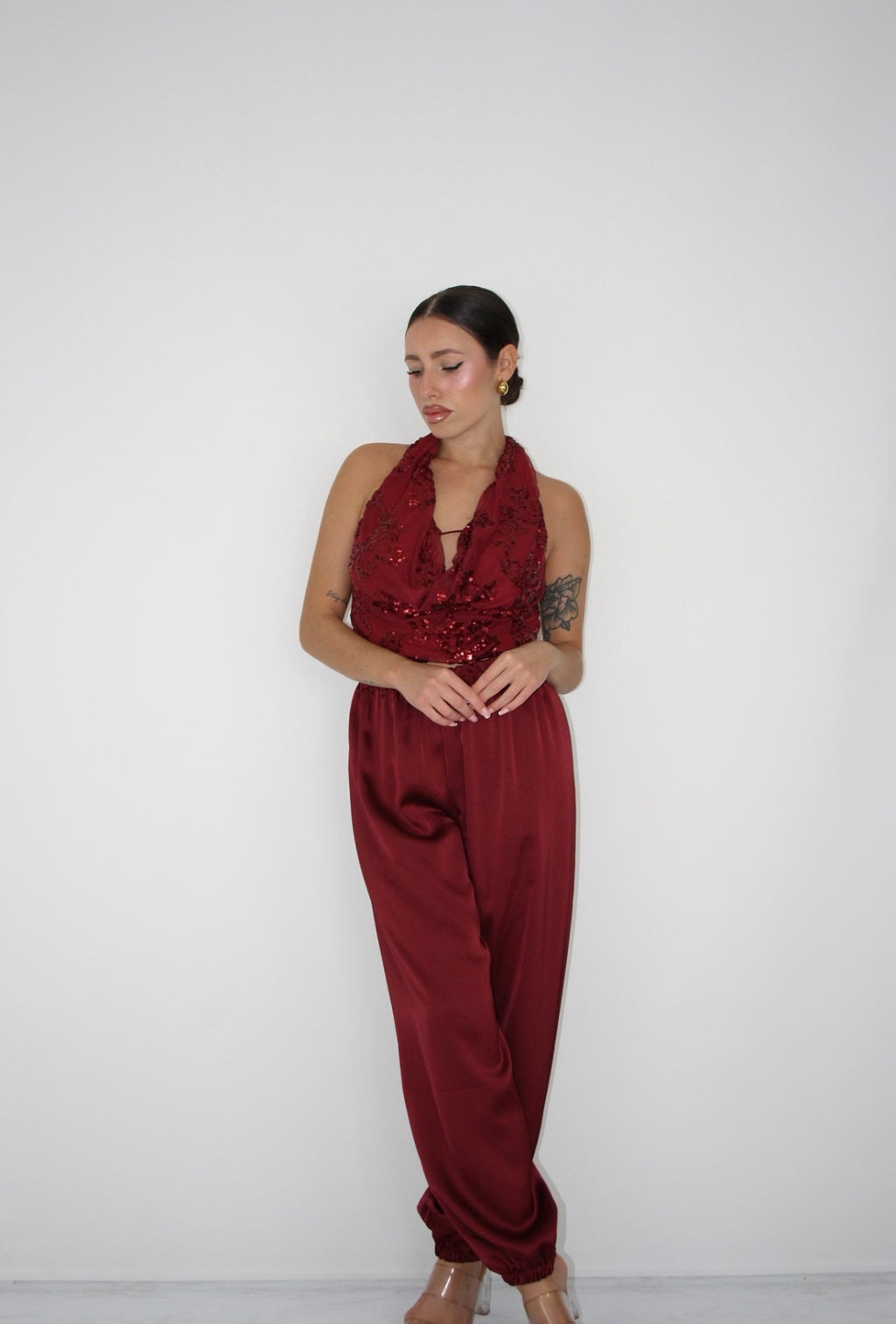 Pantalón Raso Lydia Vino