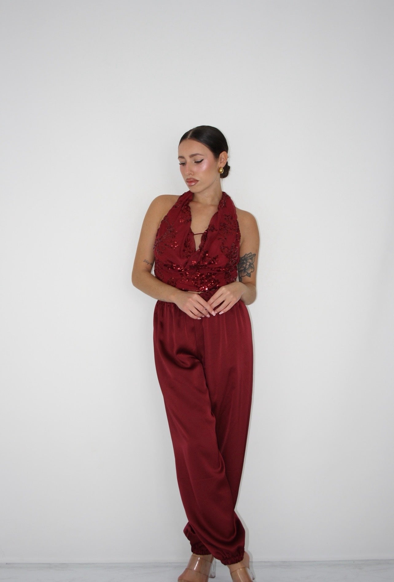 Pantalón Raso Lydia Vino