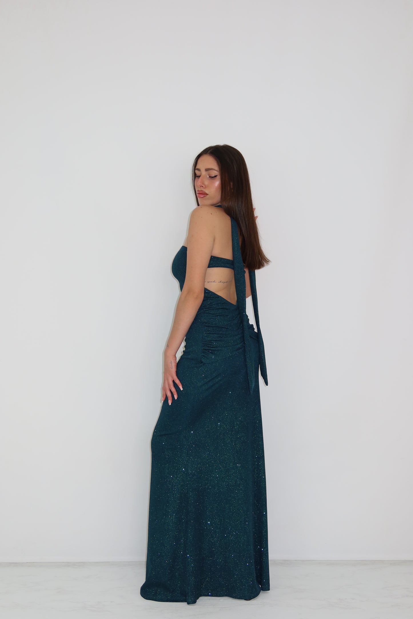 Vestido Celine Petróleo