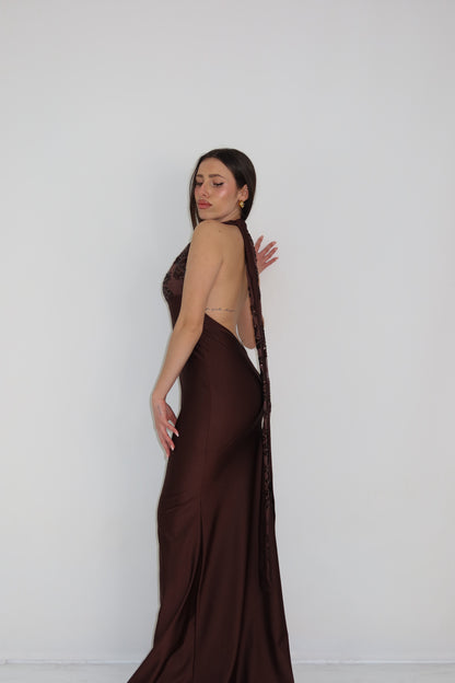 Vestido Promesa Marrón