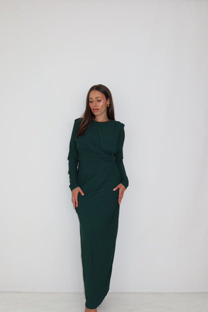 Vestido Vilma Verde Botella