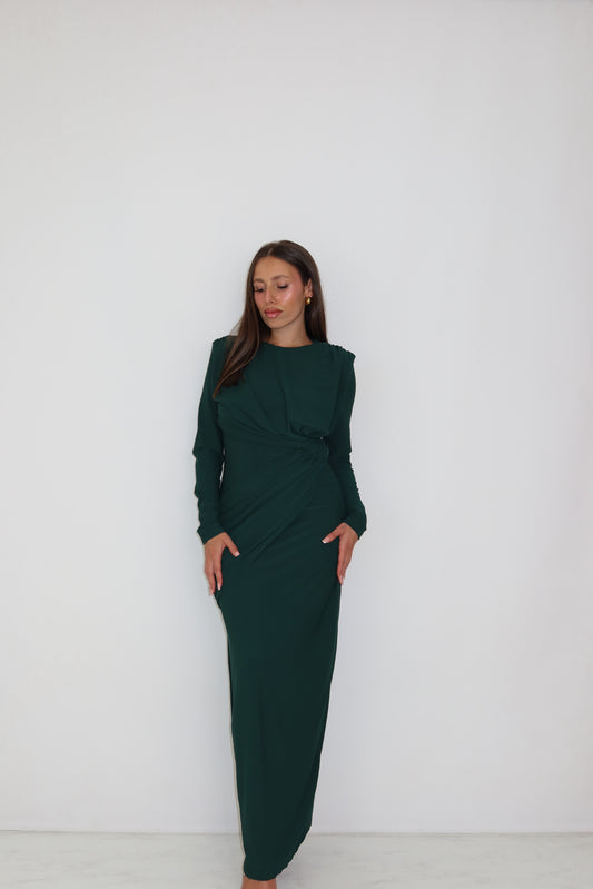 Vestido Vilma Verde Botella