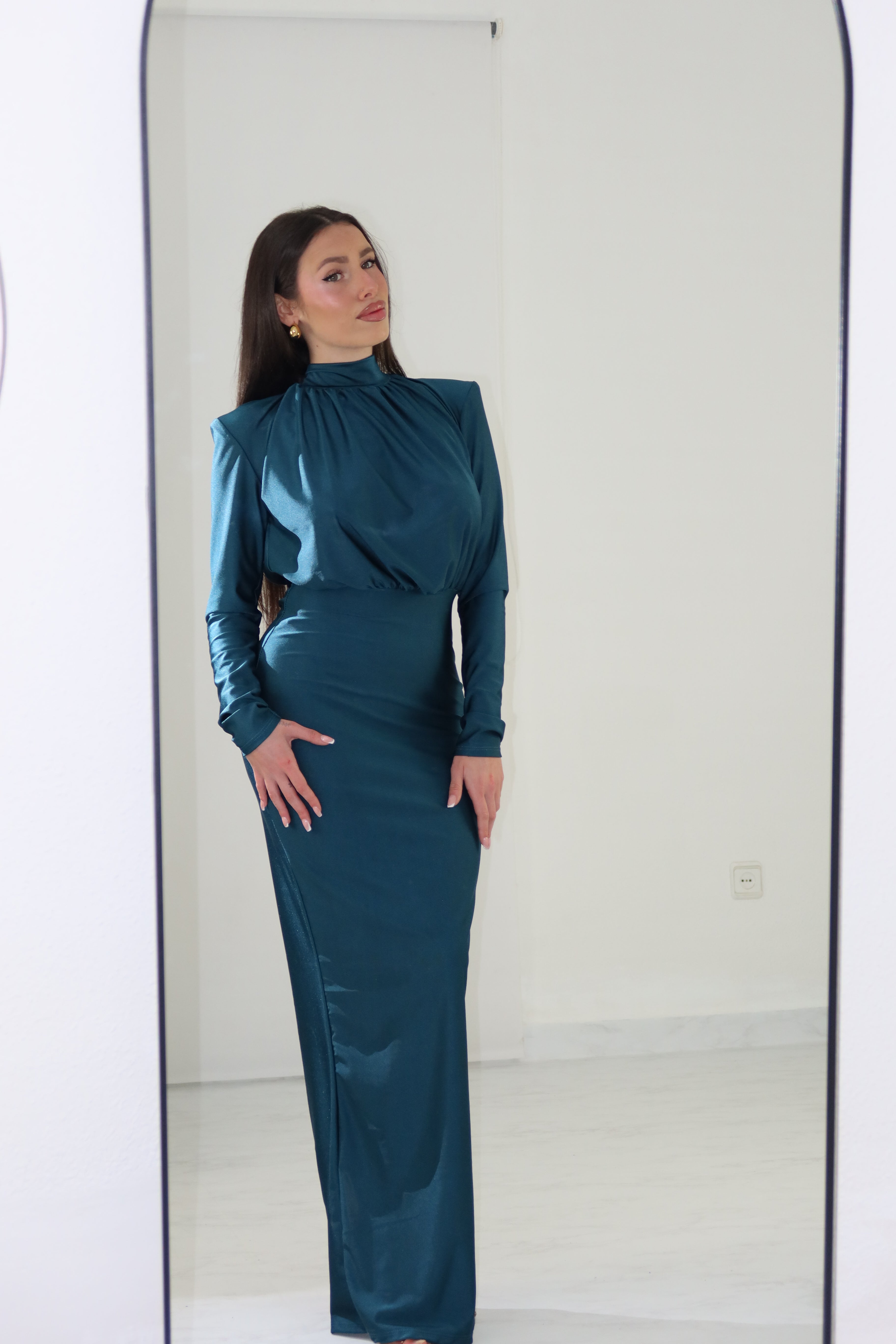 Vestido Manila Azul Petróleo