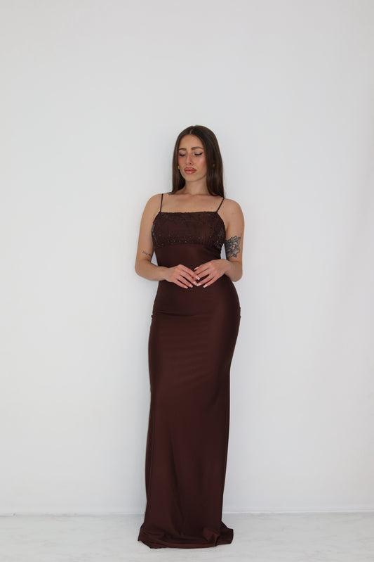 Vestido Tiana Marrón