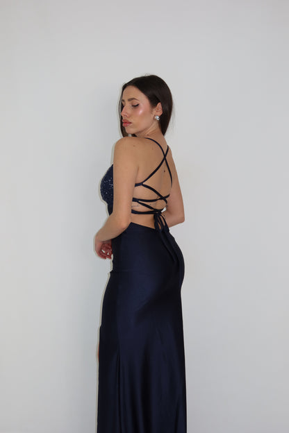 Vestido Kalha Azul Marino