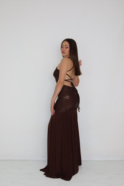 Vestido Naida Marrón