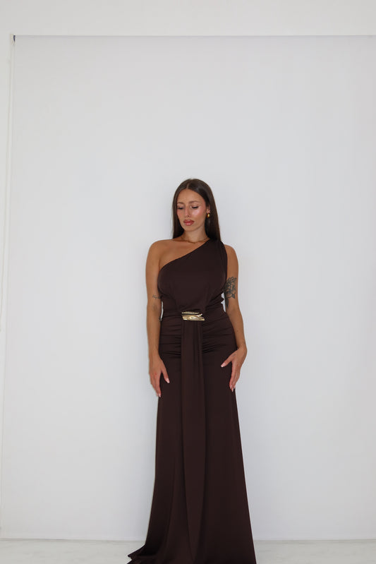 Vestido Alivia Marrón