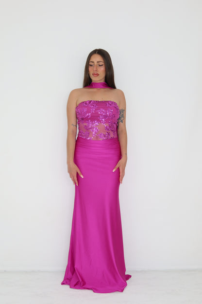 Vestido Nicolette Rosa Buganvilla