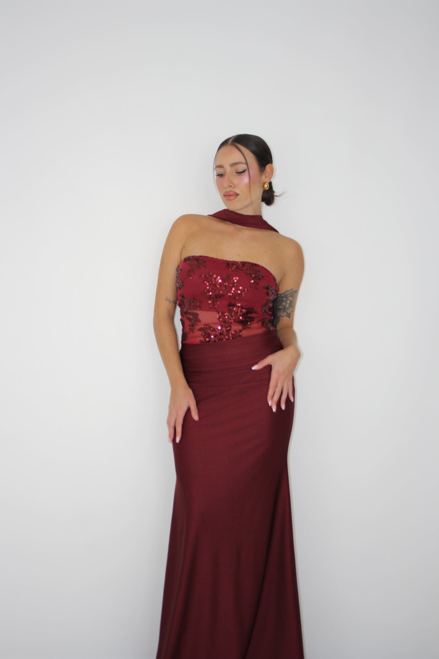 Vestido Nicolette Granate