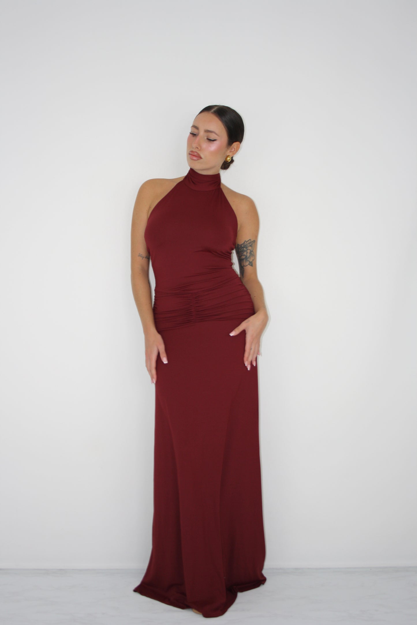 Vestido Elvira Borgonha