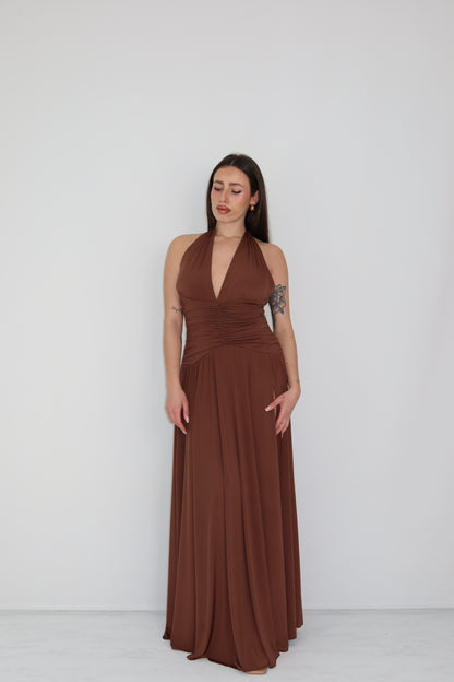 Vestido castanho opala