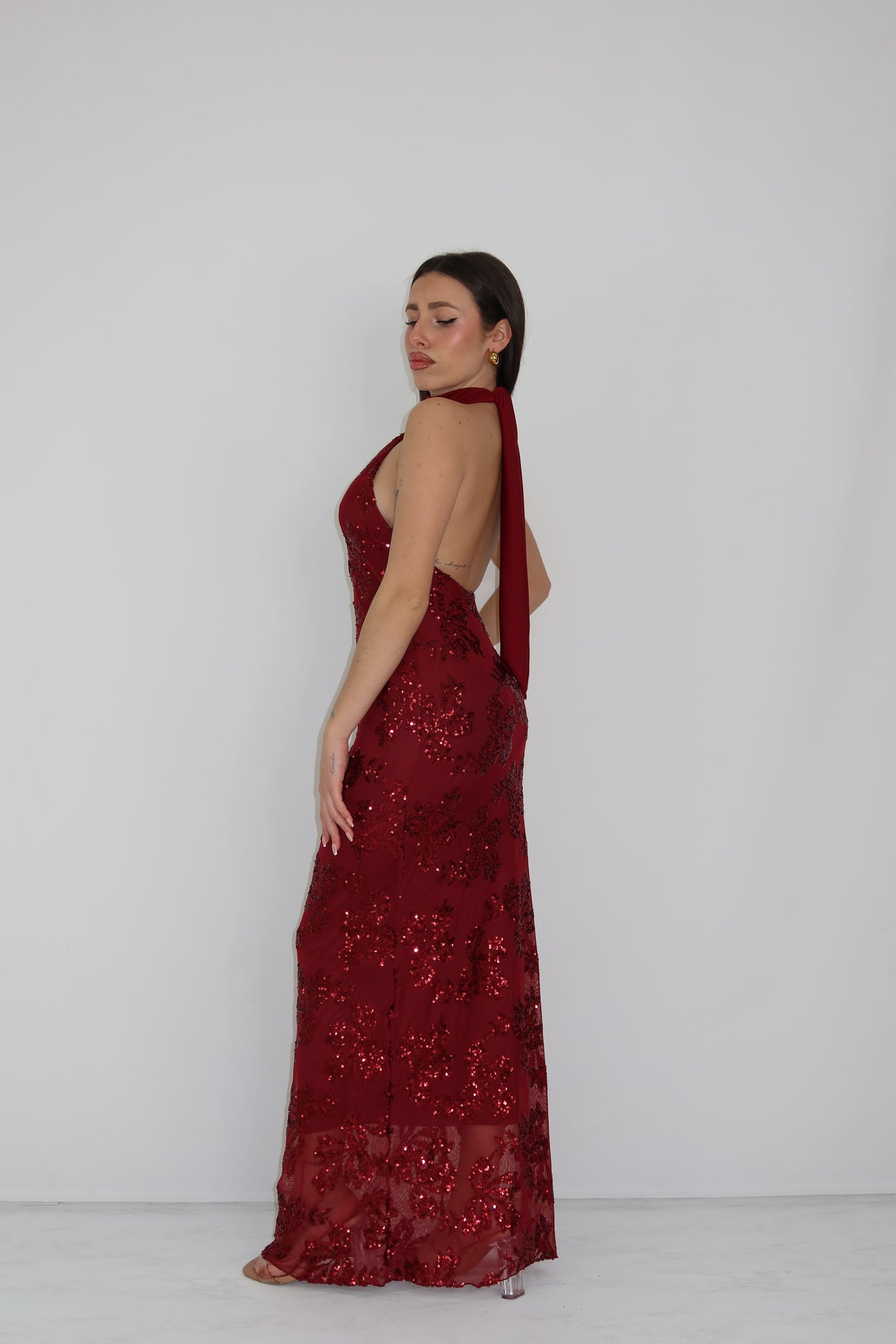 Vestido Indie Burdeos